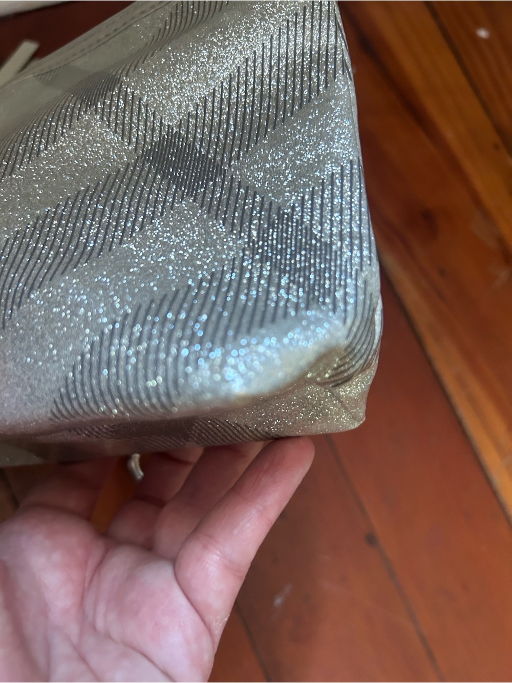 Burberry Silver Metallic Cosmetic Pouch - Picture 7 of 16